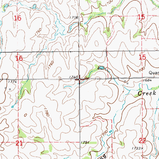 Topographic Map of Township of Holmwood, KS