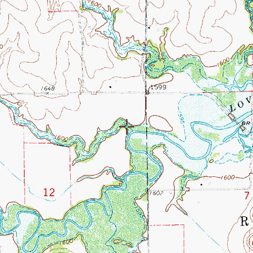 Topographic Map of Norway Creek, KS