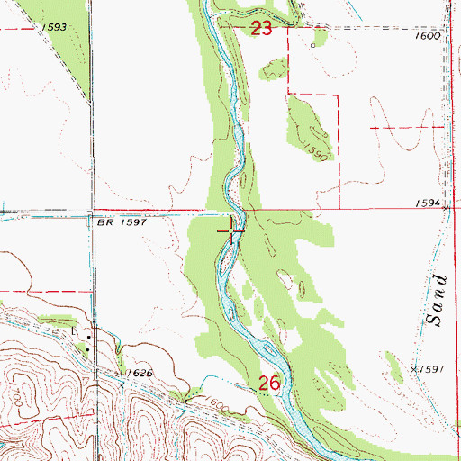 Topographic Map of Oak Creek, NE