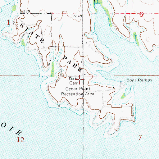 Topographic Map of White Rock Scandinavian Evangelical Lutheran Cemetery, KS