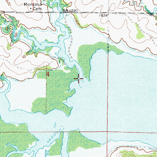 Topographic Map of Montana Creek, KS