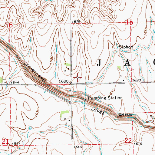 Topographic Map of Township of Jackson, KS