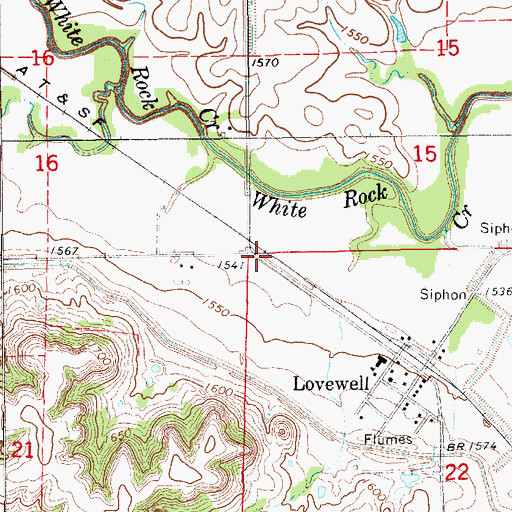 Topographic Map of Township of Sinclair, KS