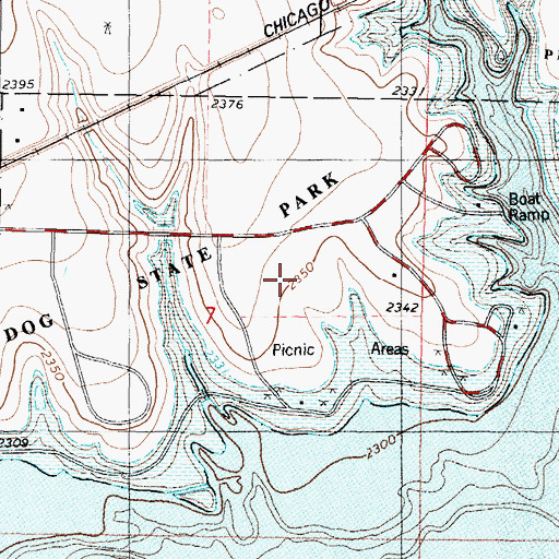 Topographic Map of Prairie Dog State Park, KS