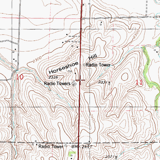 Topographic Map of Horseshoe Hill, KS