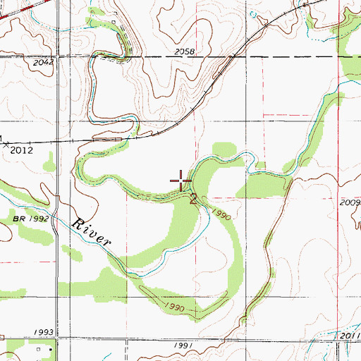 Topographic Map of Scull Creek, KS
