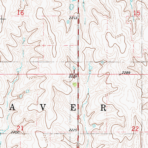 Topographic Map of Township of Beaver, KS