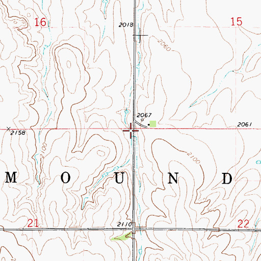 Topographic Map of Township of Mound, KS