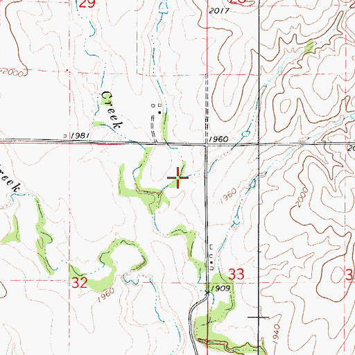 Topographic Map of Brushy Draw, KS