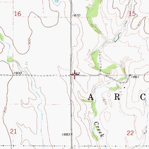 Topographic Map of Township of Arcade, KS