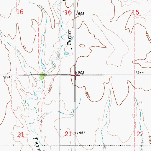 Topographic Map of Township of Plum, KS