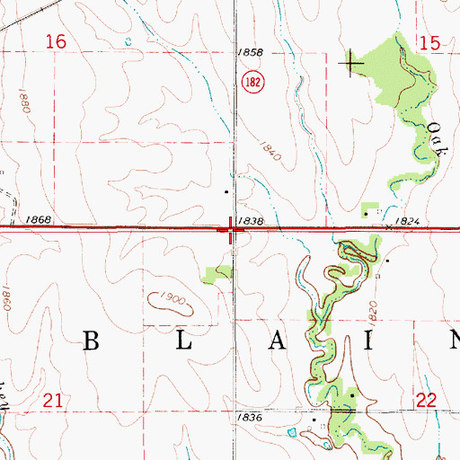 Topographic Map of Township of Blaine, KS