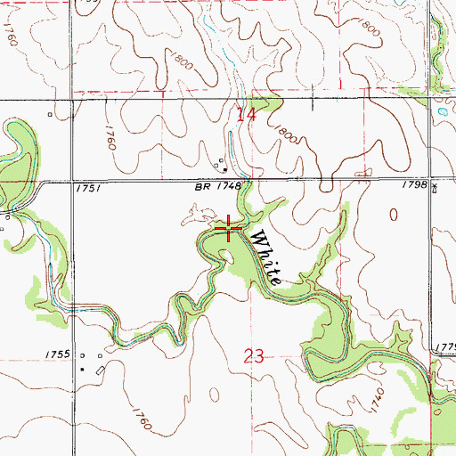 Topographic Map of Smith Creek, KS