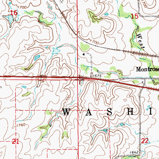 Topographic Map of Township of Washington, KS