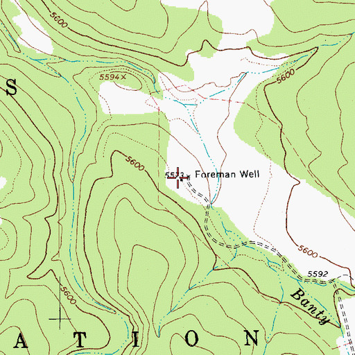 Topographic Map of Foreman Well, AZ
