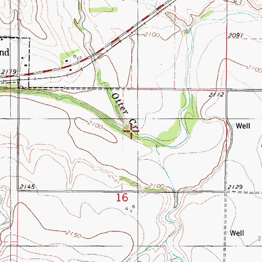Topographic Map of Otter Creek, KS