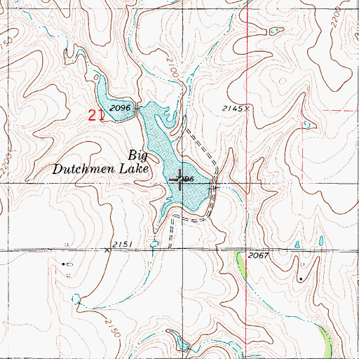 Topographic Map of Big Dutchman Lake, KS