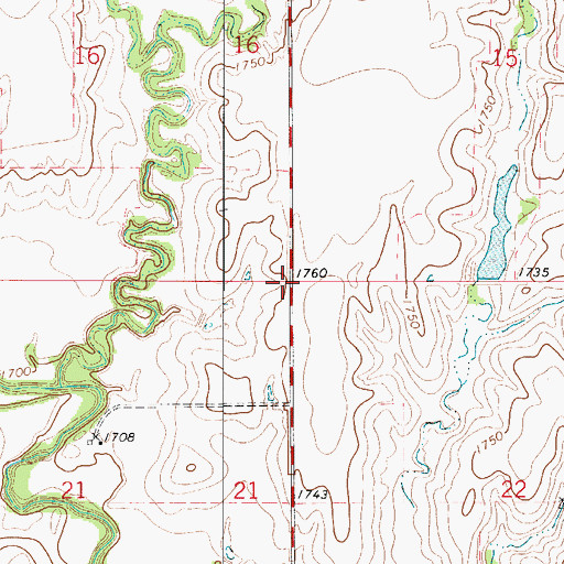 Topographic Map of Township of Kirwin, KS