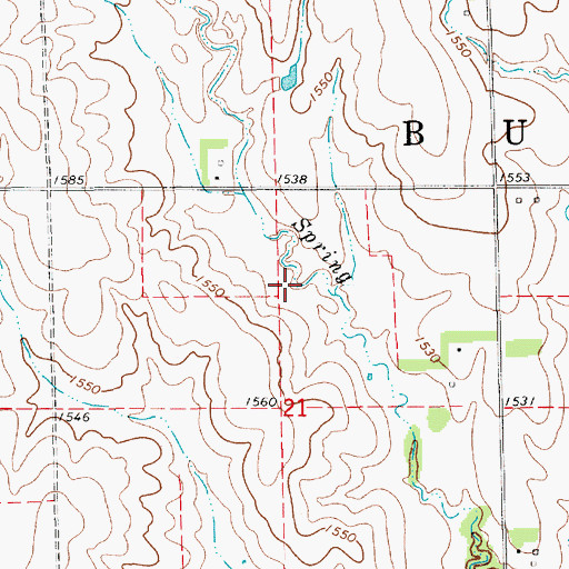 Topographic Map of Township of Buffalo, KS
