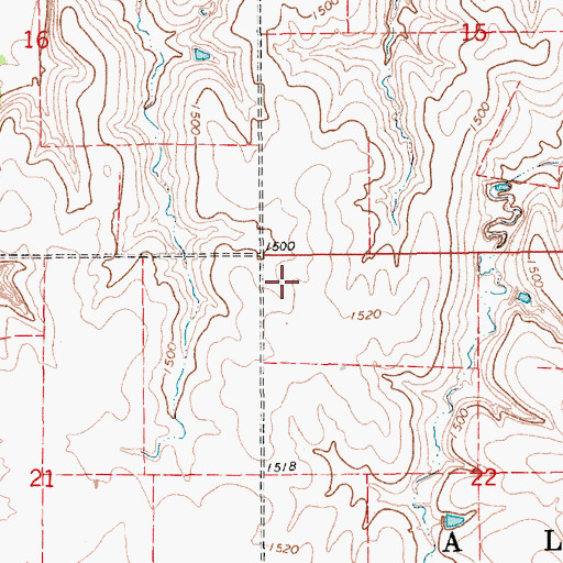 Topographic Map of Township of Allen, KS
