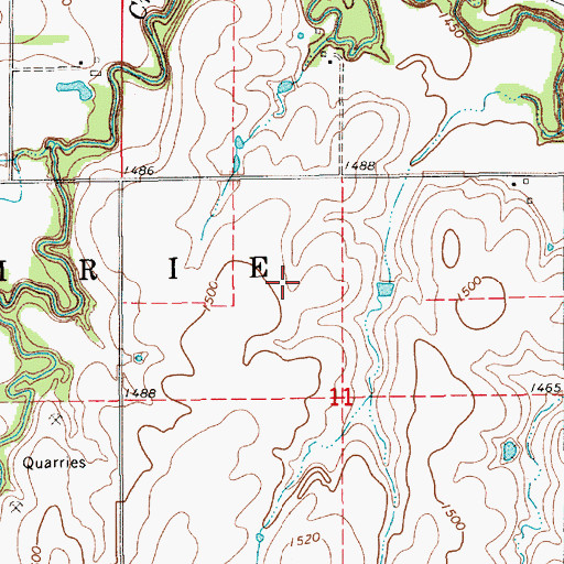Topographic Map of Spring Creek, KS