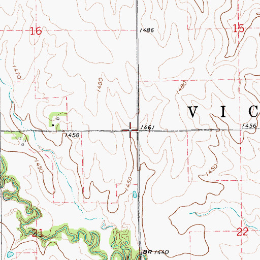 Topographic Map of Township of Vicksburg, KS