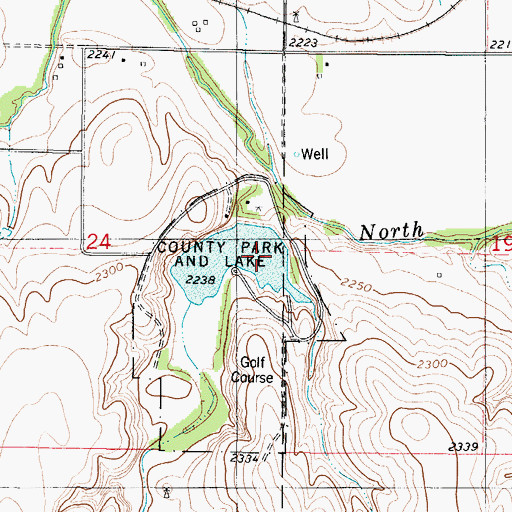 Topographic Map of Norton County Lake, KS