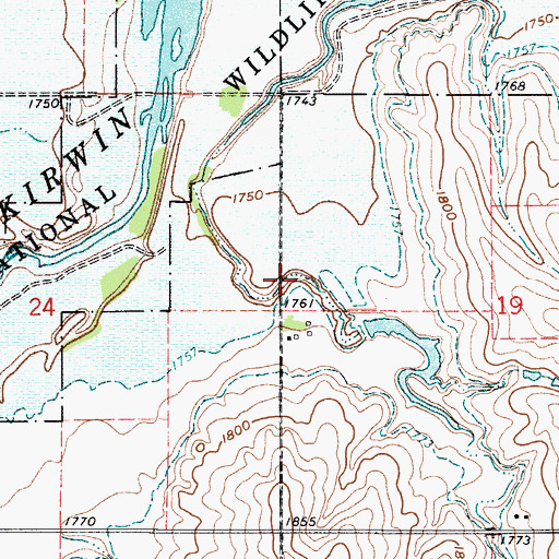 Topographic Map of Hungry Hollow, KS