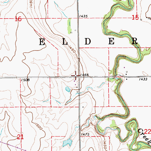 Topographic Map of Township of Glen Elder, KS