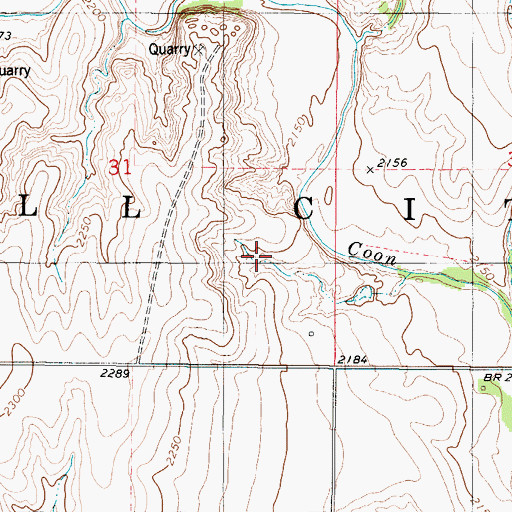 Topographic Map of Township of Hill City, KS
