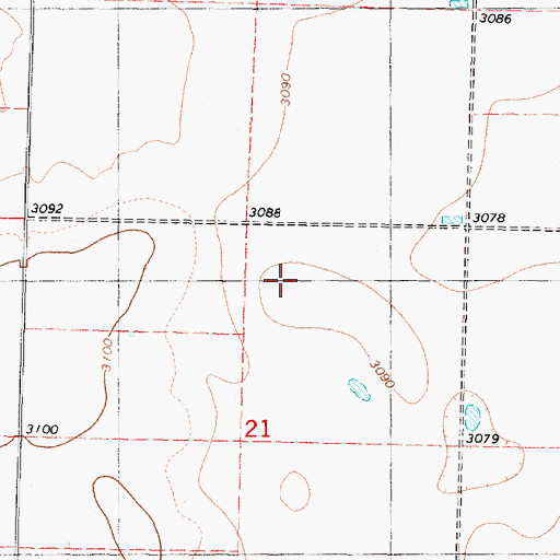 Topographic Map of Sand Creek, KS