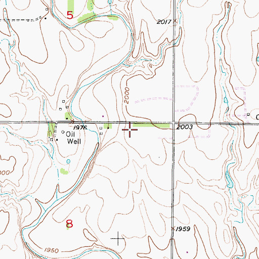 Topographic Map of Mount Vernon Community Hall, KS