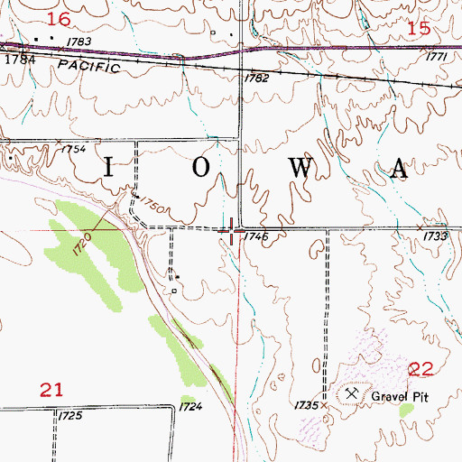 Topographic Map of Township 2, KS