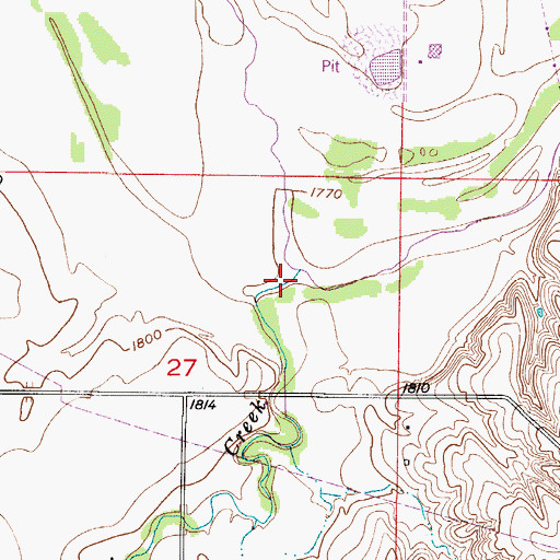 Topographic Map of Boxelder Creek, KS