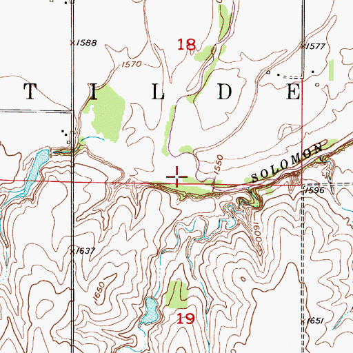 Topographic Map of Township of Tilden, KS