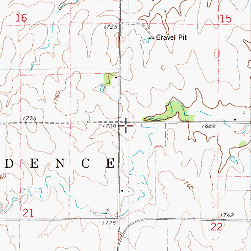 Topographic Map of Township of Independence, KS