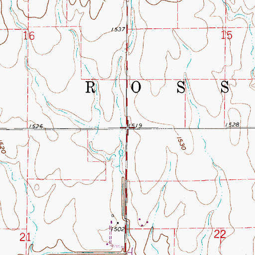 Topographic Map of Township of Ross, KS