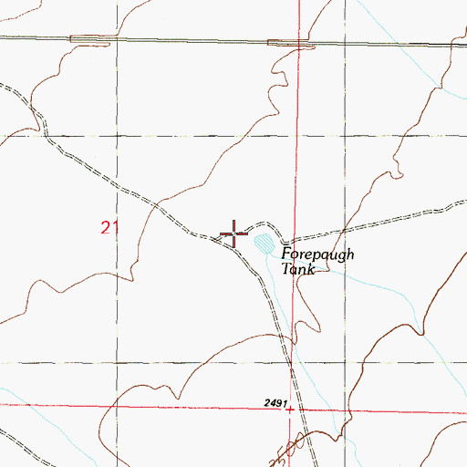 Topographic Map of Forepaugh Tank, AZ