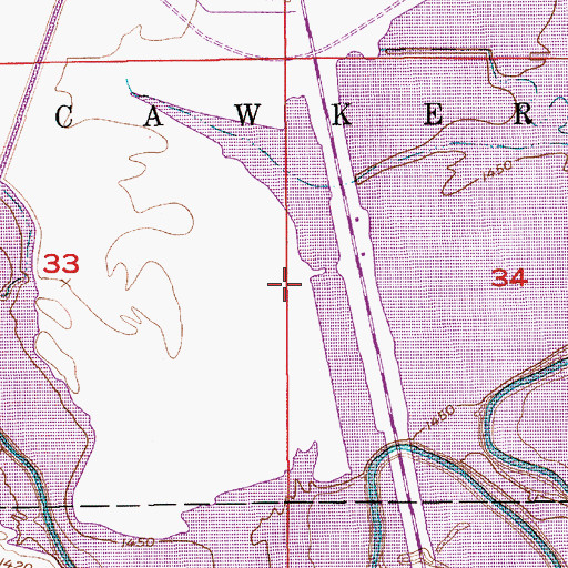 Topographic Map of Saints Peter and Paul Cemetery, KS