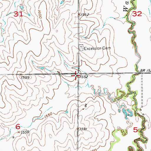 Topographic Map of Excelsior School, KS