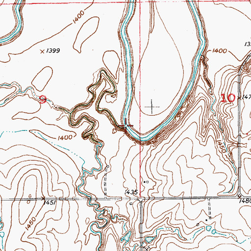 Topographic Map of Turkey Creek, KS