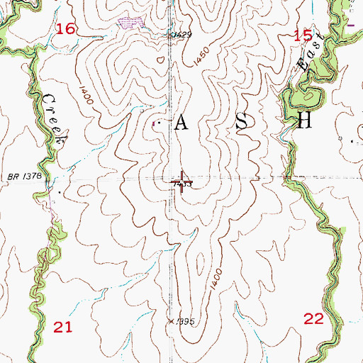 Topographic Map of Township of Asherville, KS