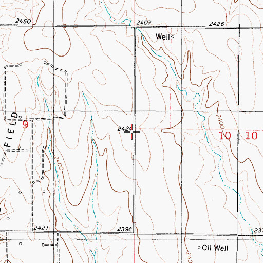 Topographic Map of Township of Happy, KS