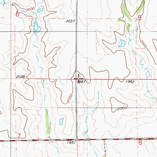 Topographic Map of Township 12, KS