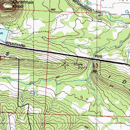 Topographic Map of Butlers Ridge, AR