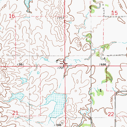 Topographic Map of Township of Winfield, KS
