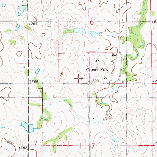Topographic Map of Union Cemetery, KS