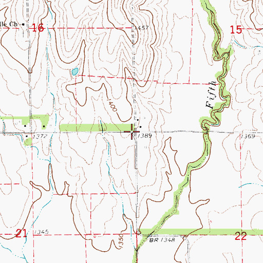 Topographic Map of Township of Salt Creek, KS