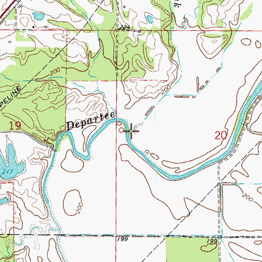 Topographic Map of Butter Creek, AR