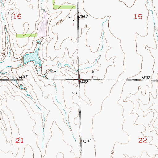 Topographic Map of Township of Eureka, KS